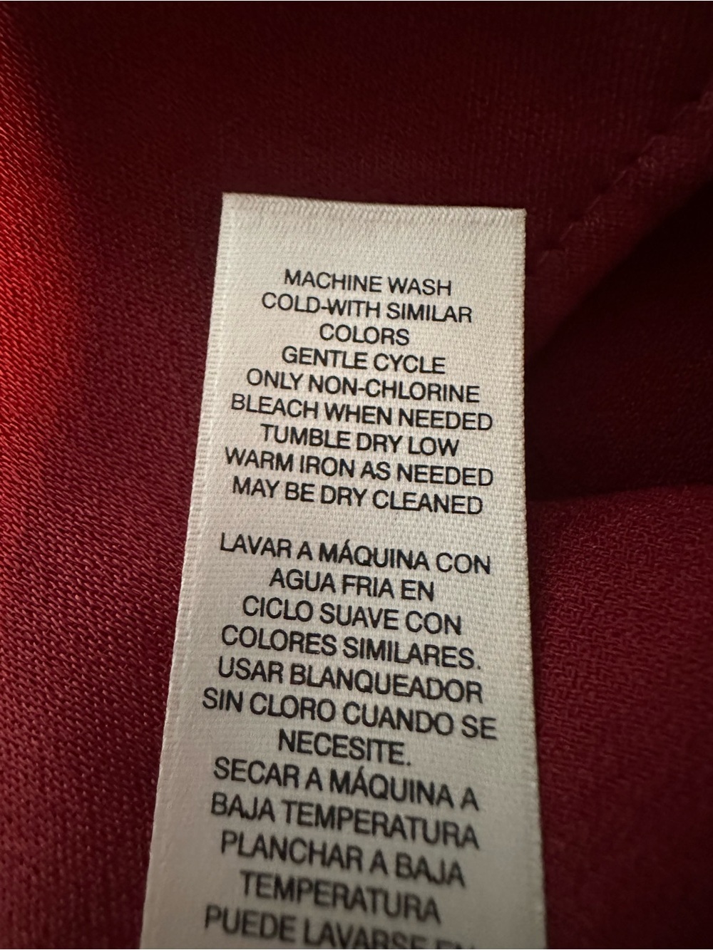 Chico's Wine-Red Satin Long-Sleeve Blouse, size medium (1) - Picture 14 of 14
